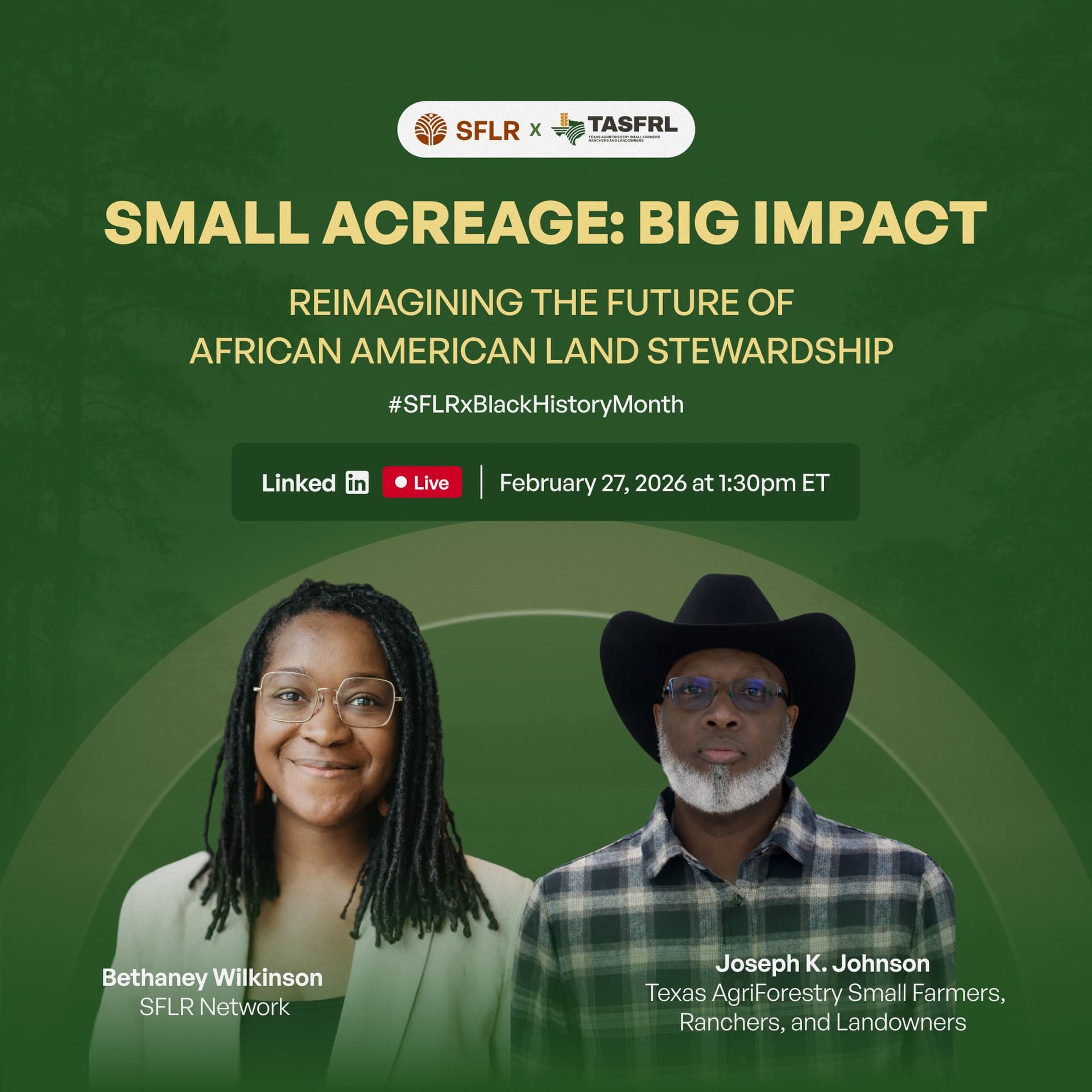 Small Acres, Big Impact: SFLR x TASFRL Texas Site Launch (LinkedIn Live)